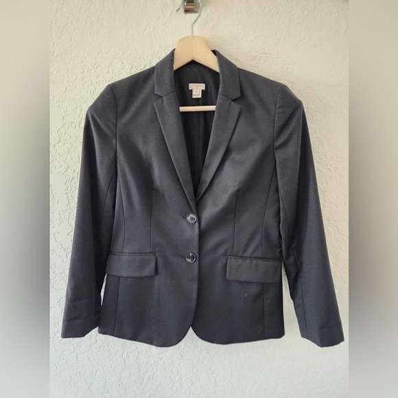 J. Crew Women’s 2 button Black Blazer Size 4 - Picture 1 of 7
